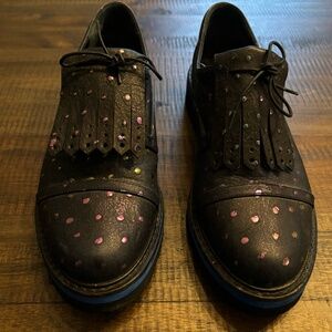 Black and pink polka dot Nicholas Kirkwood shoes